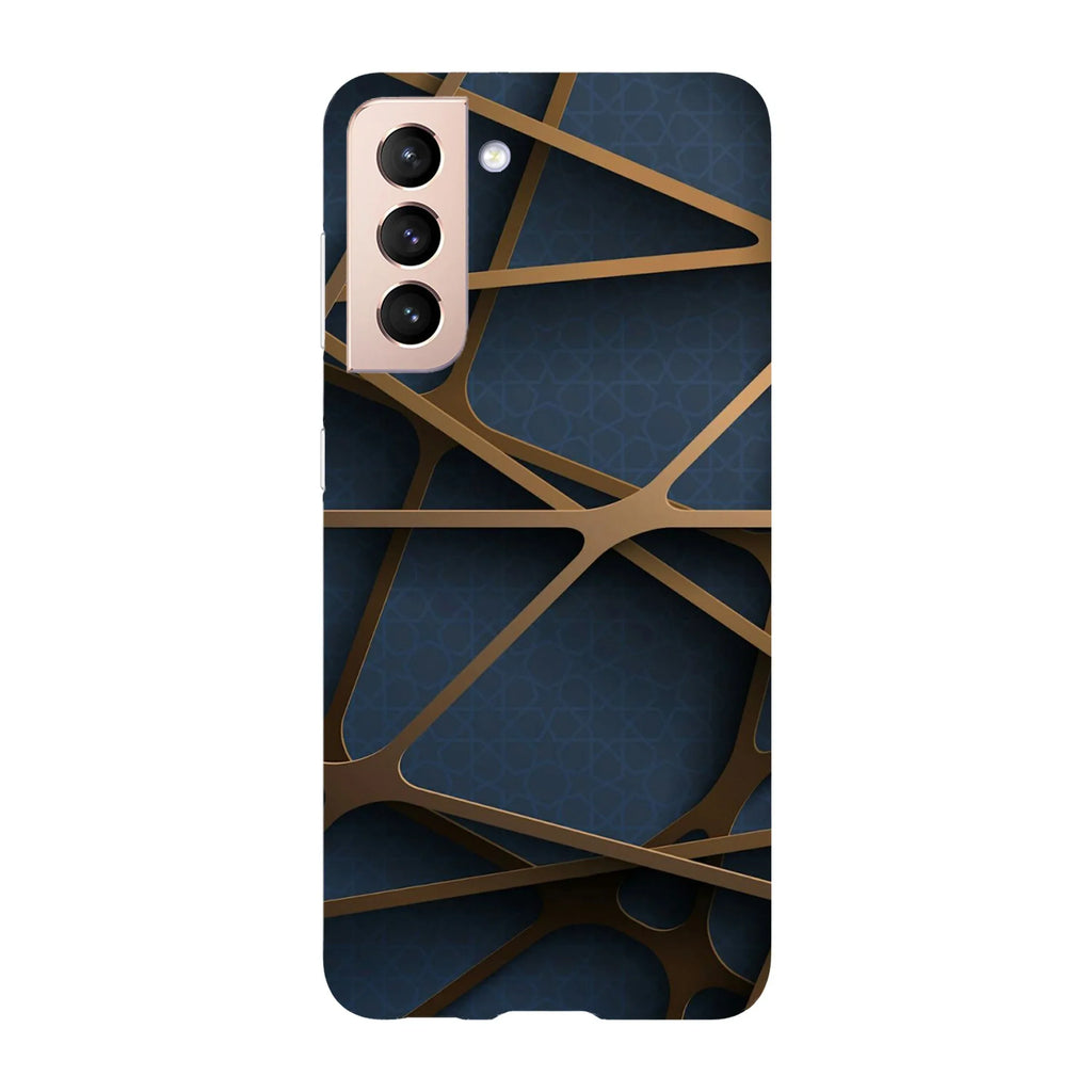 Husa compatibila cu Samsung Galaxy S22 Ultra model abstract shapes on blue wall, Silicon, TPU, Viceversa - Viceversa