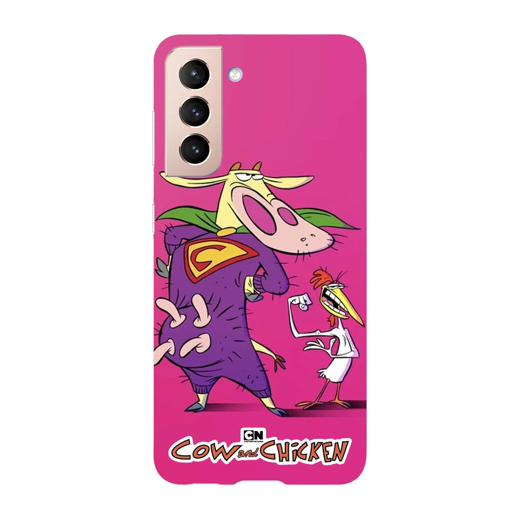 Husa compatibila cu Samsung Galaxy S22 Ultra model Cow and Chicken Super Cow, Silicon, TPU, Viceversa - Viceversa