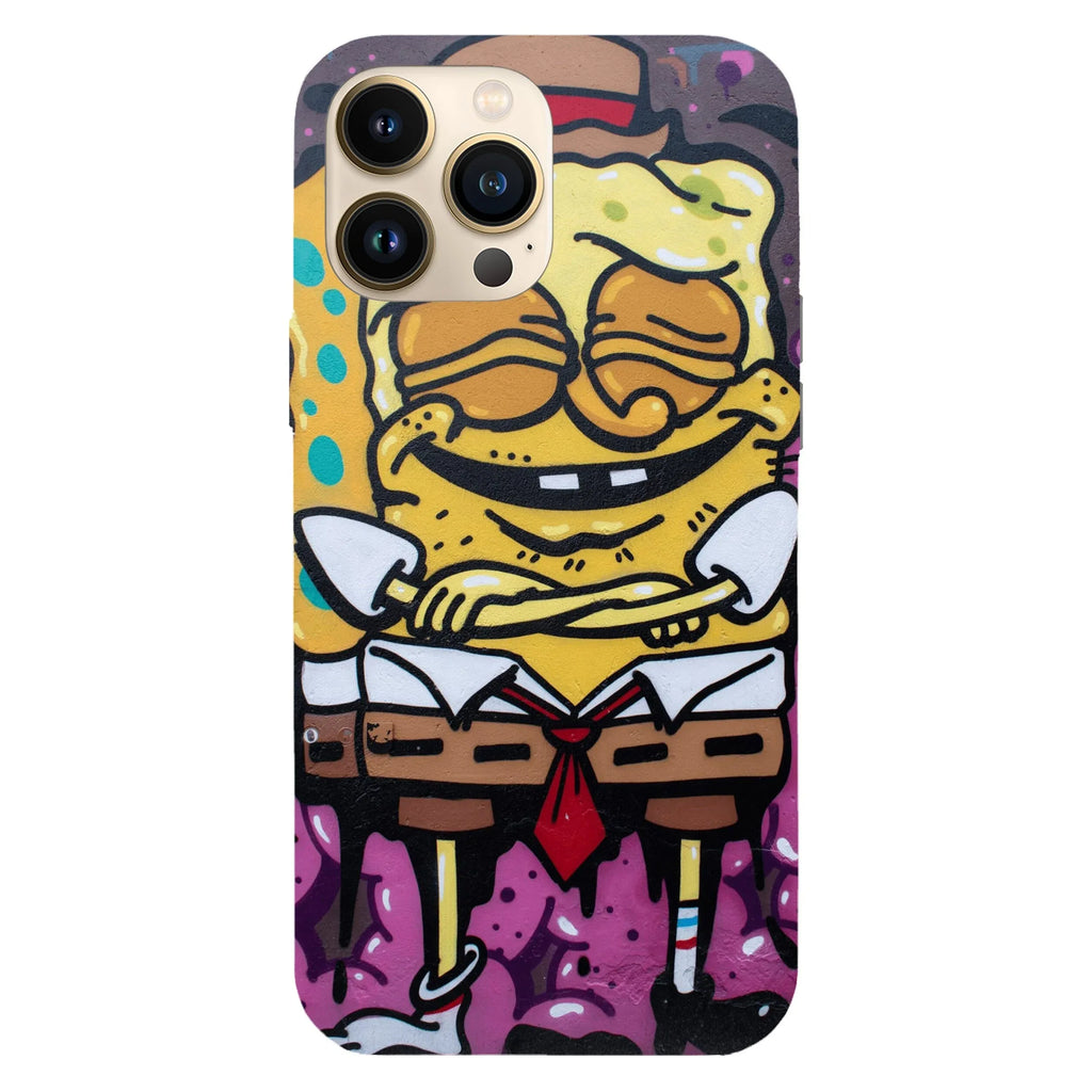 Husa compatibila cu Apple iPhone 15 Plus model Old SpongeBob Graffiti, Silicon, TPU, Viceversa - Viceversa