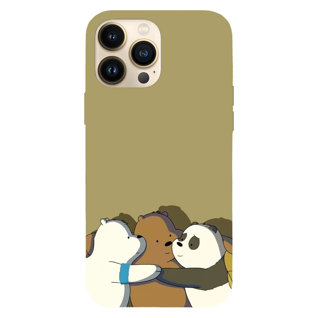 Husa compatibila cu Apple iPhone 15 Plus, Viceversa, model Bear hug We bare bears , Silicon, TPU - Viceversa
