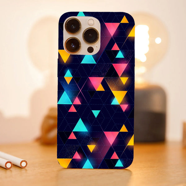 Husa compatibila cu Apple iPhone 15 Pro Max model Neon triangles, Silicon, TPU, Viceversa - Viceversa