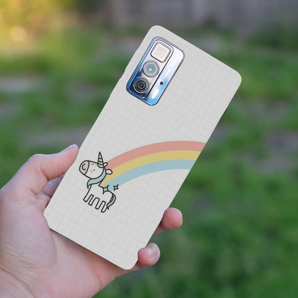 Husă din silicon Motorola G100 cu Rainbow unicorn