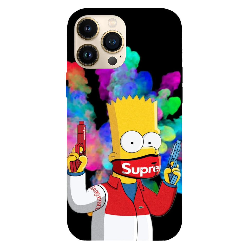 Husa compatibila cu Apple iPhone 15 Pro Max model Supreme Bart Simson, Silicon, TPU, Viceversa - Viceversa
