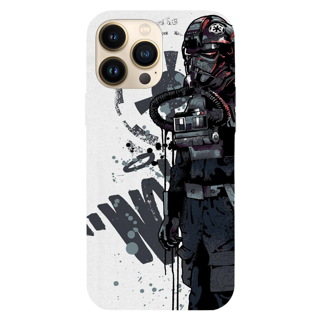 Husa compatibila cu Apple iPhone 15 Pro Max model Imperial TIE Fighter, Silicon, TPU, Viceversa - Viceversa