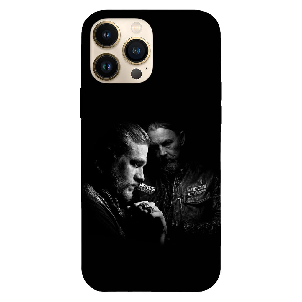 Husa telefon compatibila cu Apple iPhone 15, Viceversa, model Jax and Chibs Sons of Anarchy, Silicon, TPU - Viceversa