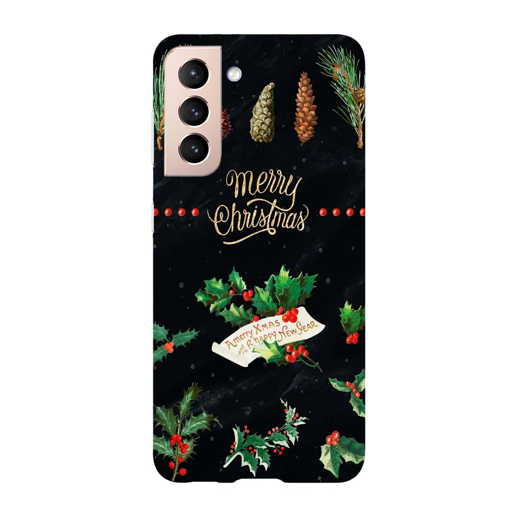 Husa Craciun compatibila cu Samsung Galaxy S22 Ultra model A merry Christmas and a happy new year, Silicon, TPU, Viceversa - Viceversa