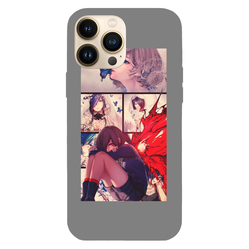 Husa telefon compatibila cu Apple iPhone 15 Plus, Viceversa, model Touka Kirishima Tokyo Ghoul, Silicon, TPU - Viceversa