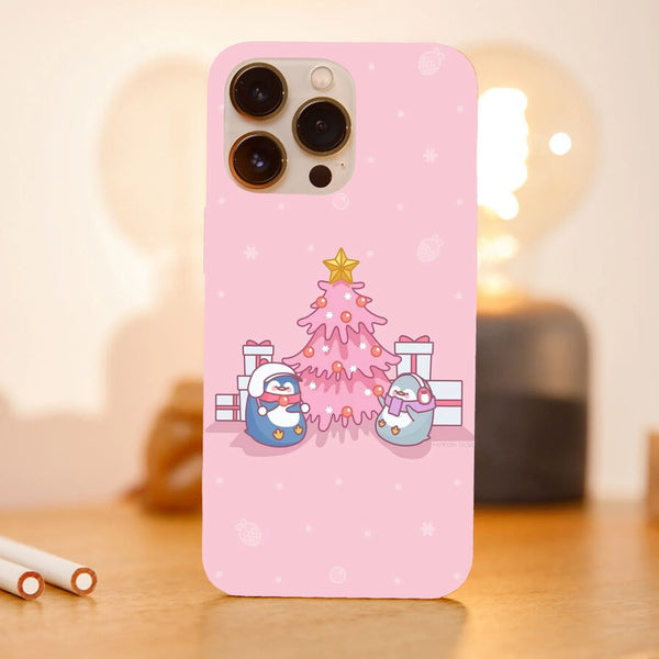 Husa Craciun compatibila cu Apple iPhone 15 Pro Max model Kawaii penguins Christmas, Silicon, TPU, Viceversa - Viceversa