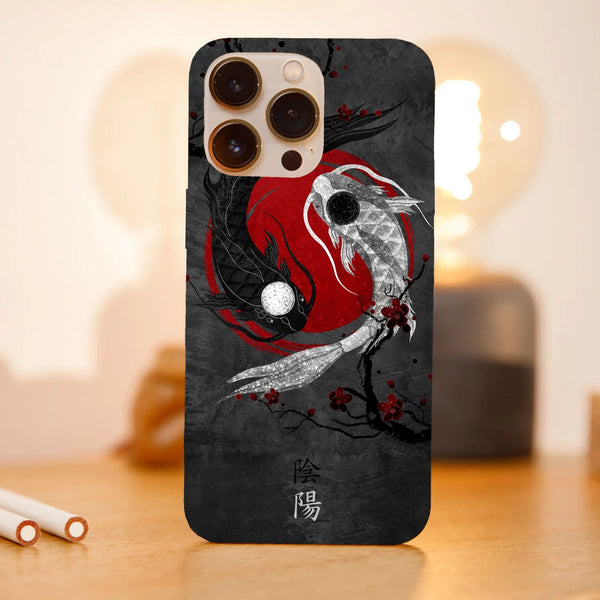 Husa compatibila cu Apple iPhone 15 Pro Max model Japanese Yin and Yang Art, Silicon, TPU, Viceversa - Viceversa