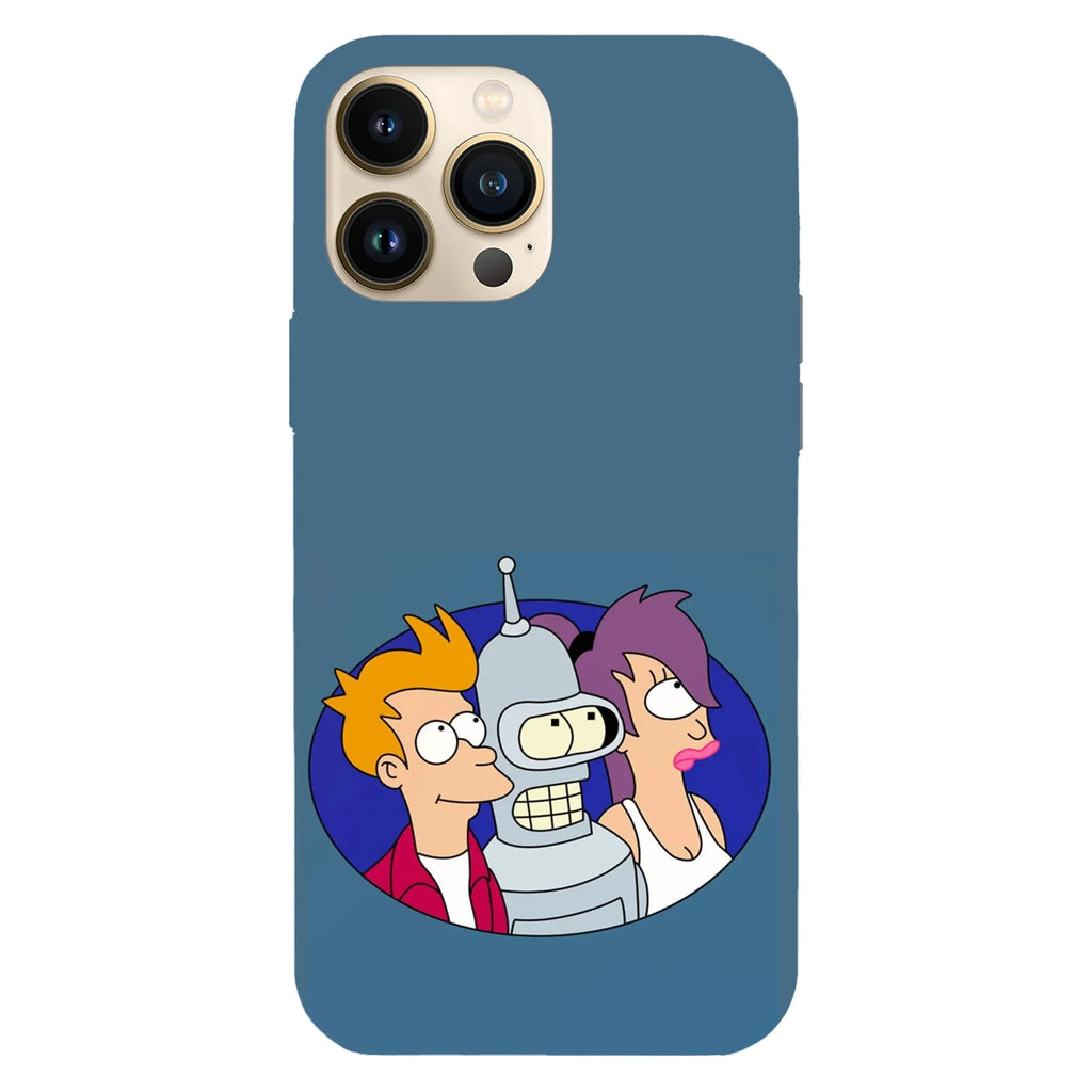 Husa compatibila cu Apple iPhone 15 Plus, Viceversa, model Futurama characters , Silicon, TPU - Viceversa