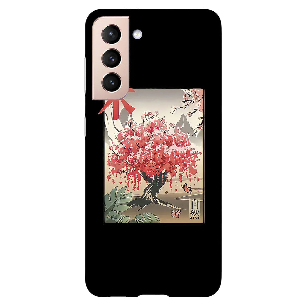 Husa compatibila cu Samsung Galaxy S22 Ultra model Sakura tree, Silicon, TPU, Viceversa - Viceversa