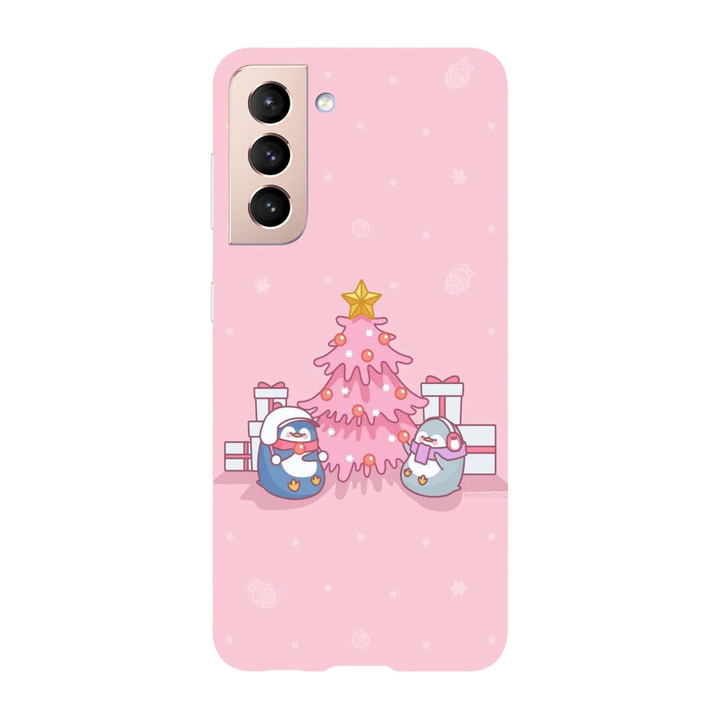 Husa Craciun compatibila cu Samsung Galaxy S22 Ultra model Kawaii penguins Christmas, Silicon, TPU, Viceversa - Viceversa