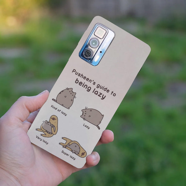Husă din silicon Motorola G100 cu Pusheen guide to lazy