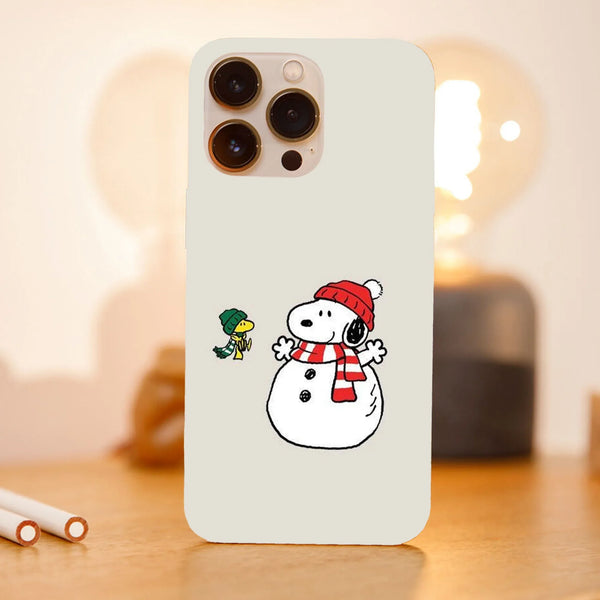 Husa Craciun compatibila cu Apple iPhone 15 Pro model Snoppy is a snowman, Silicon, TPU, Viceversa - Viceversa