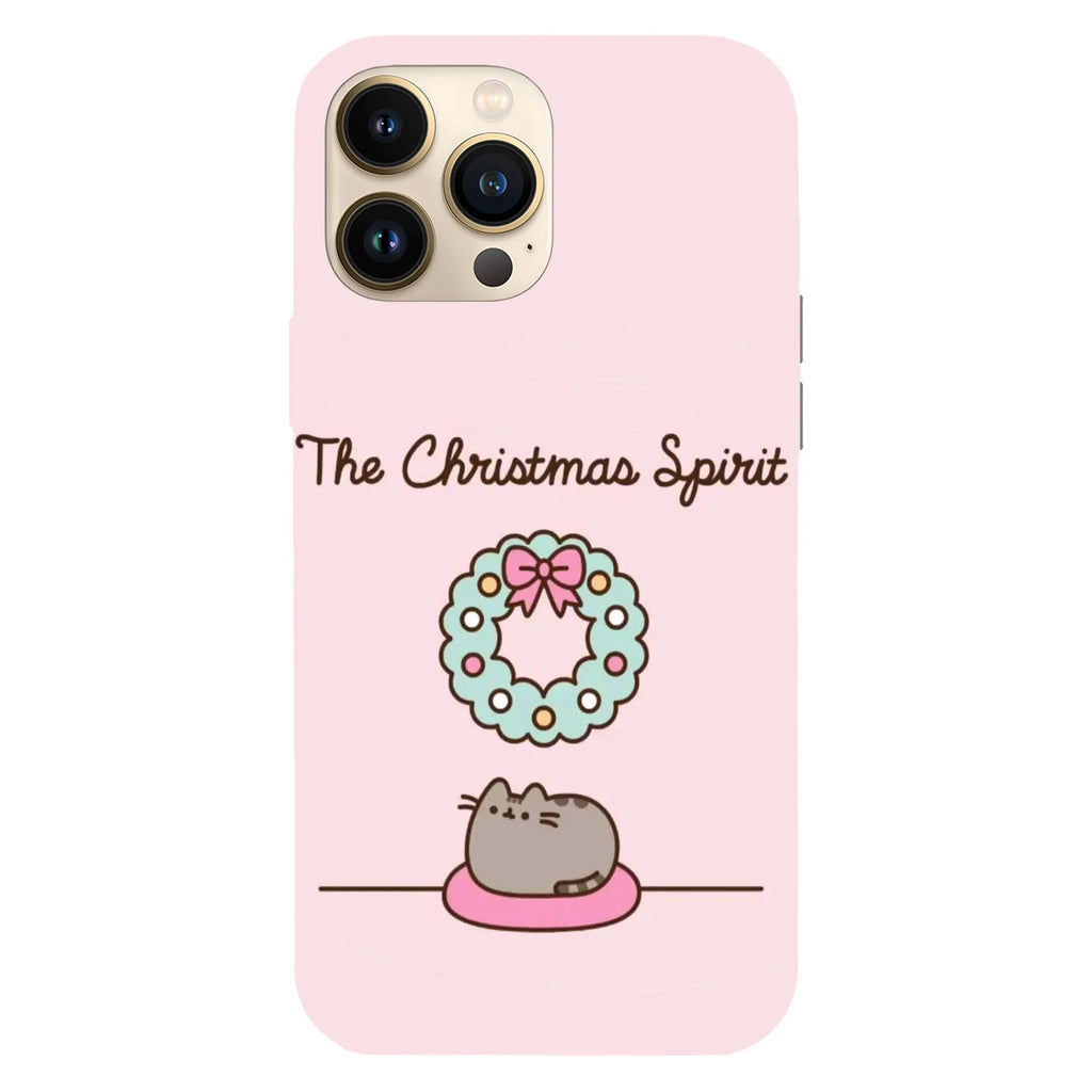 Husa Craciun compatibila cu Apple iPhone 15 Plus model The Christmas spirit Kawaii Pusheen, Silicon, TPU, Viceversa - Viceversa