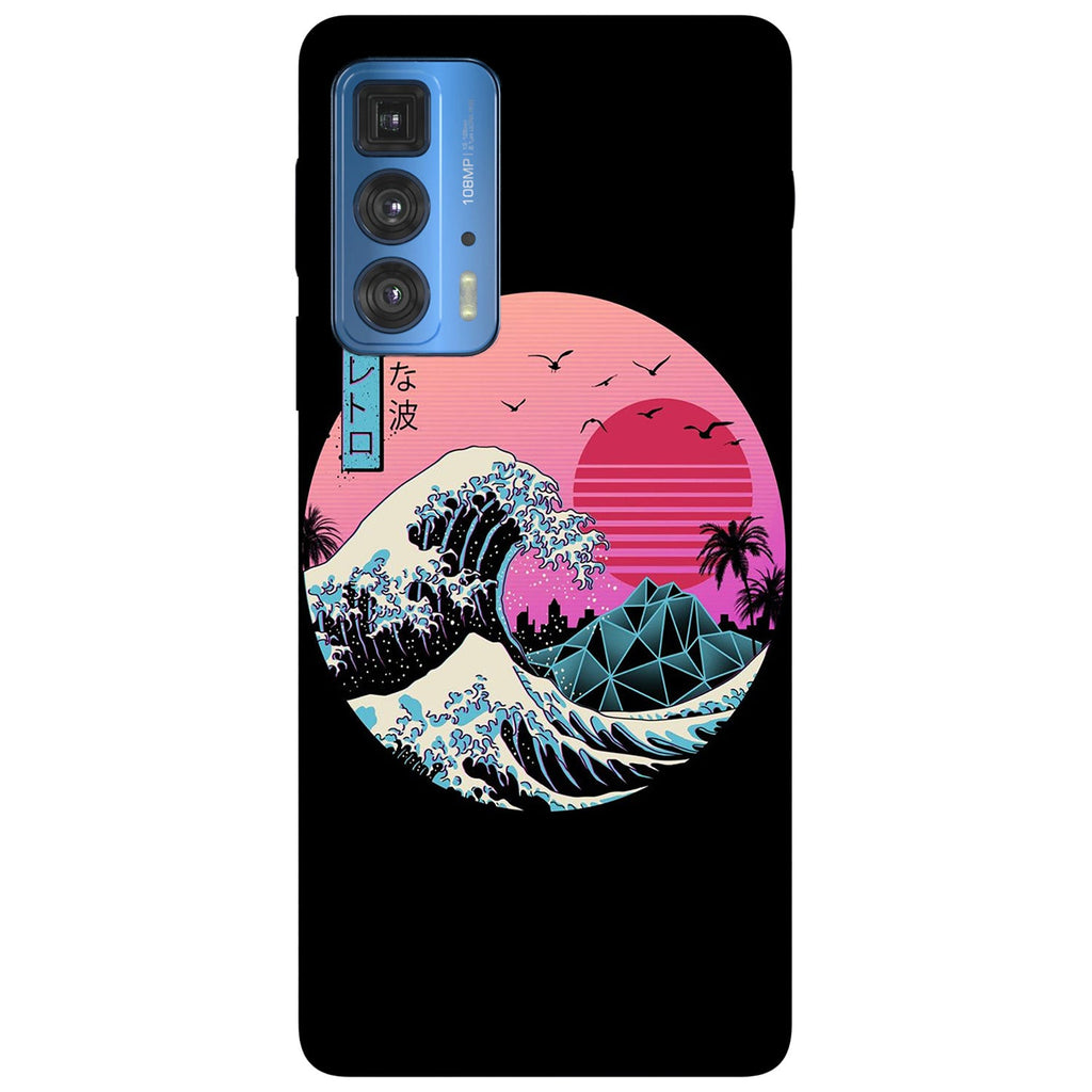 Husă din silicon Motorola G100 cu The great wave of kanagawa