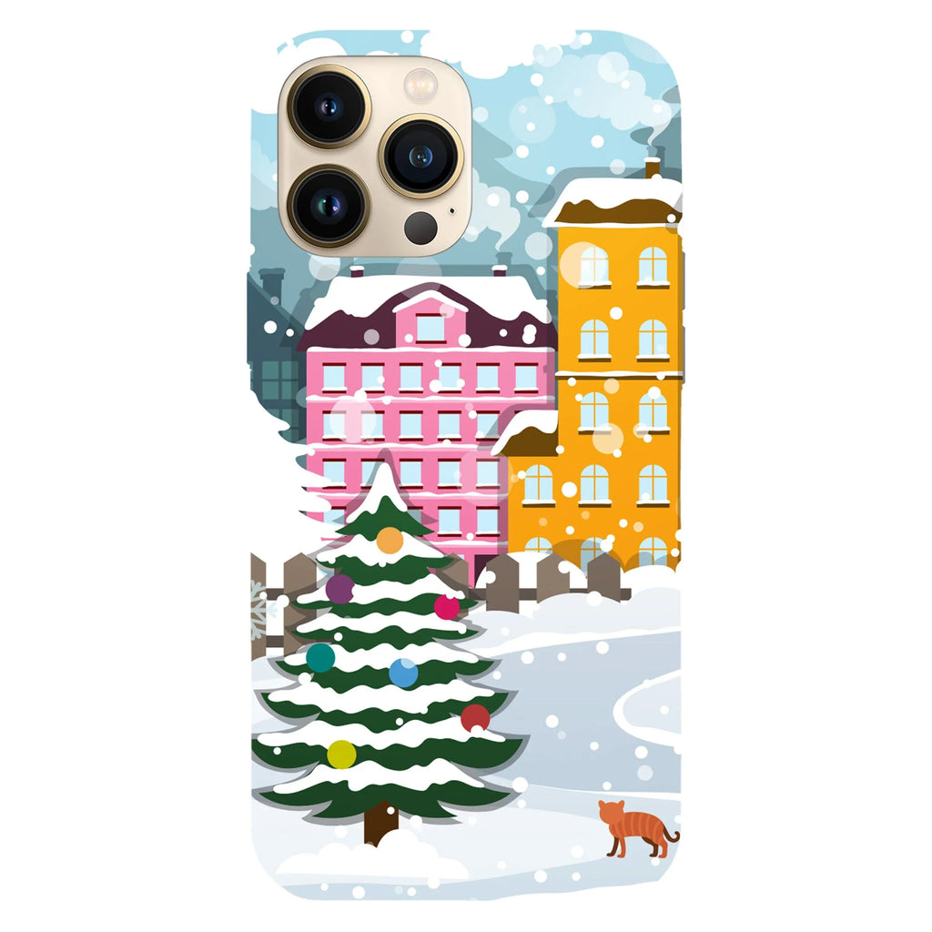 Husa Craciun compatibila cu Apple iPhone 15 Pro model Christmas Street, Silicon, TPU, Viceversa - Viceversa