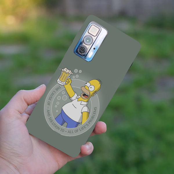 Husă din silicon Motorola G22 cu O g22 life problems solution homer