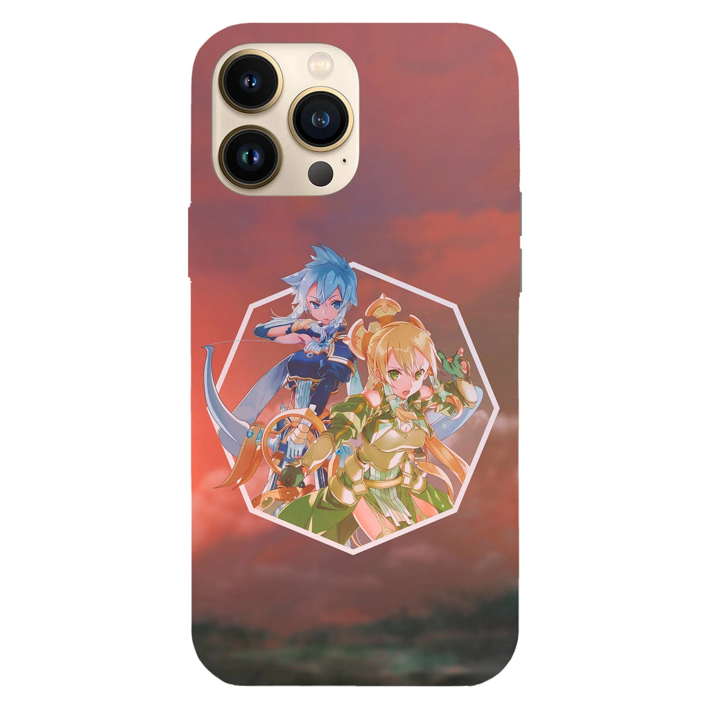 Husa telefon compatibila cu Apple iPhone 15 Pro, Viceversa, model Kirigaya Suguha x Asada Shino Sword Art Online Alicization, Silicon, TPU - Viceversa