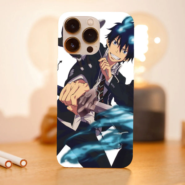 Husa compatibila cu Apple iPhone 15 Pro Max model Rin Okumura Blue Exorcist, Silicon, TPU, Viceversa - Viceversa