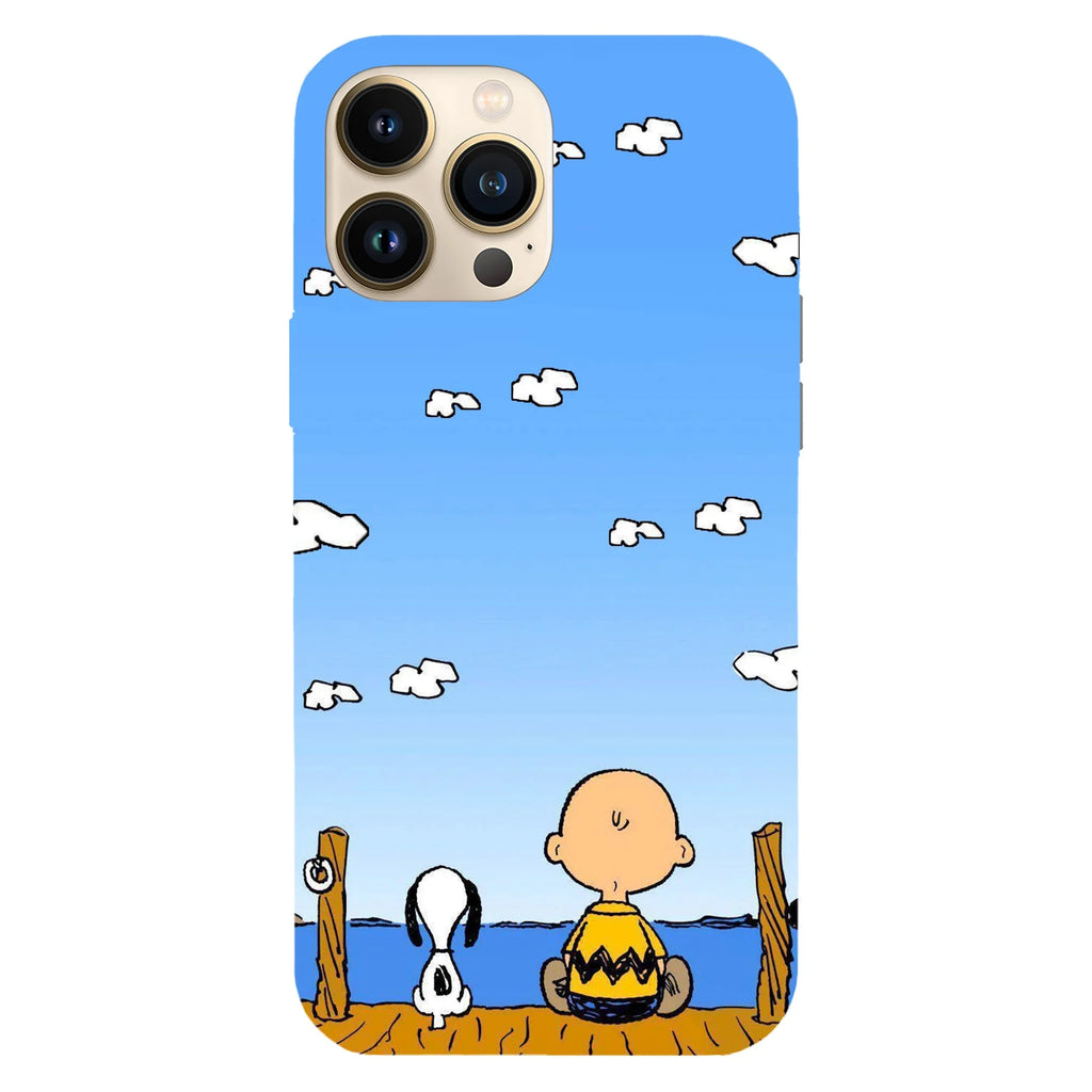 Husa compatibila cu Apple iPhone 15 Pro Max model Snoopy Contemplating, Silicon, TPU, Viceversa - Viceversa