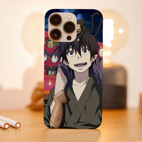 Husa compatibila cu Apple iPhone 15 Pro Max model Rin and Kuro Blue Exorcist, Silicon, TPU, Viceversa - Viceversa