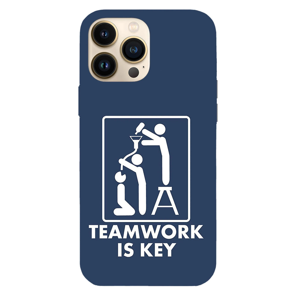 Husa compatibila cu Apple iPhone 15 Plus model Teamwork is key, Silicon, TPU, Viceversa - Viceversa