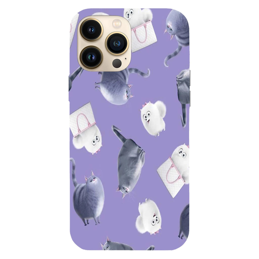 Husa compatibila cu Apple iPhone 15 Plus, Viceversa, model Chloe and Gidget pattern The Secret Life of Pets , Silicon, TPU - Viceversa