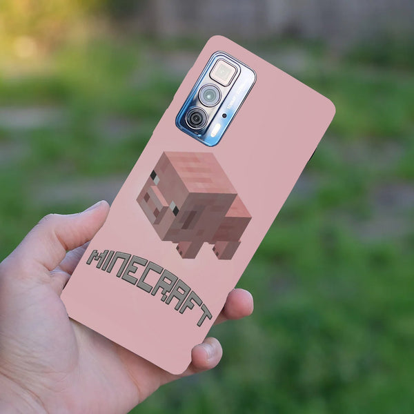 Husă din silicon Motorola G22 cu O g22 minecraft pig