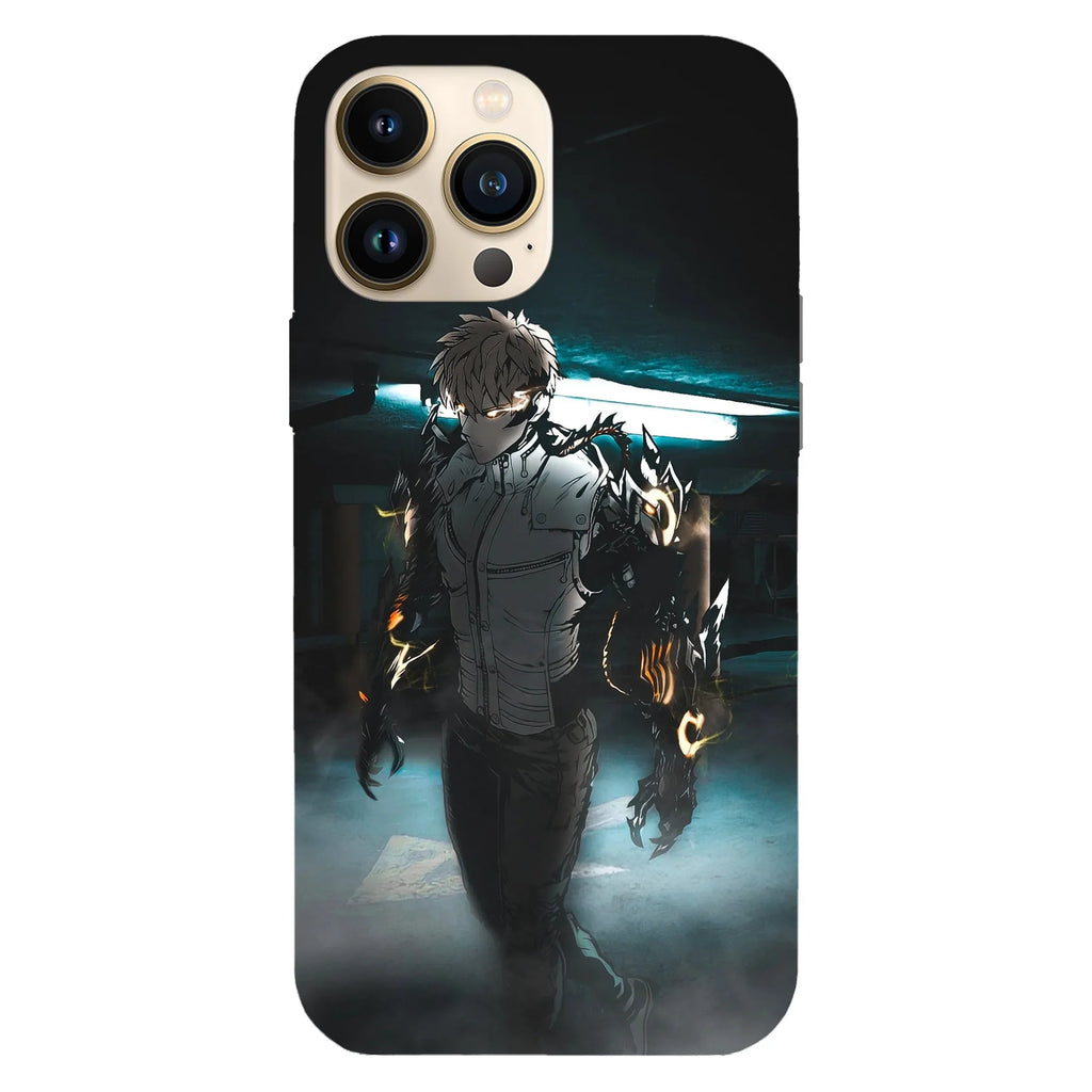 Husa telefon compatibila cu Apple iPhone 15 Pro, Viceversa, model Genos One Punch Man, Silicon, TPU - Viceversa