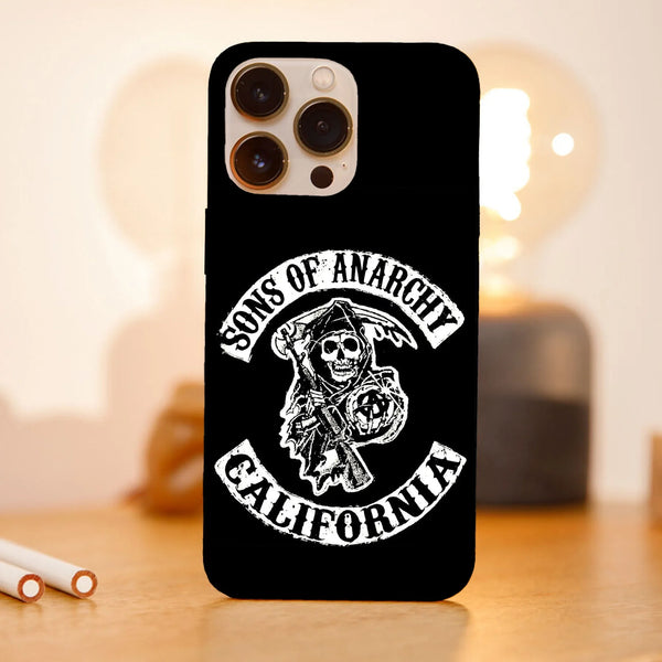 Husa telefon compatibila cu Apple iPhone 15 Pro, Viceversa, model Sons of Anarchy patch, Silicon, TPU - Viceversa