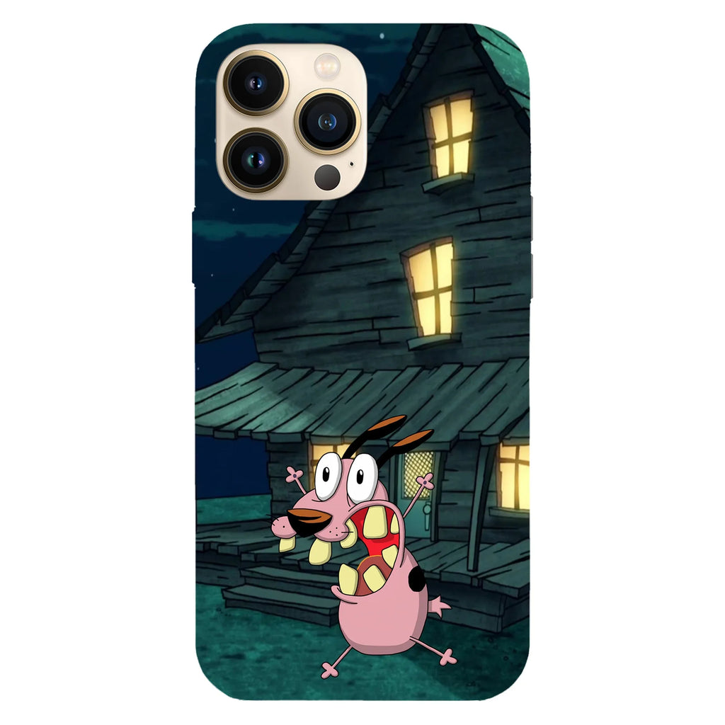 Husa compatibila cu Apple iPhone 15 Pro Max model Courage the cowardly dog night run, Silicon, TPU, Viceversa - Viceversa