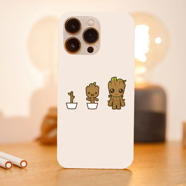 Husa compatibila cu Apple iPhone 15 Pro Max model Hi I'm Groot, Silicon, TPU, Viceversa - Viceversa