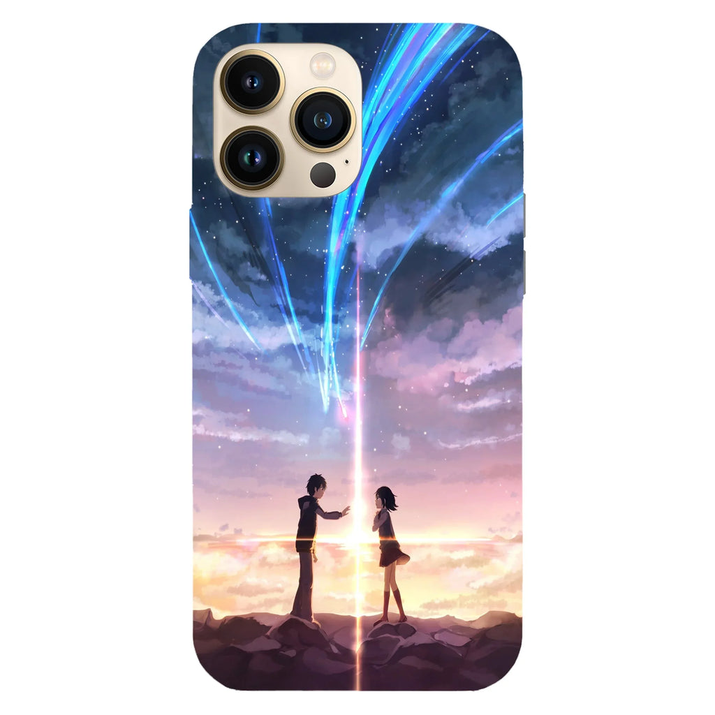 Husa telefon compatibila cu Apple iPhone 15 Plus, Viceversa, model Taki and Mitsuha Your Name, Silicon, TPU - Viceversa