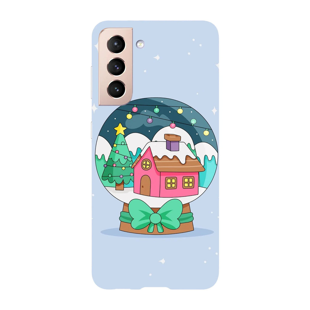 Husa Craciun compatibila cu Samsung Galaxy S22 Ultra model Snow globe Gift, Silicon, TPU, Viceversa - Viceversa