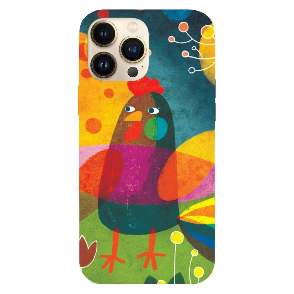 Husa compatibila cu Apple iPhone 15 Pro model Artistic Chicken painting, Silicon, TPU, Viceversa - Viceversa