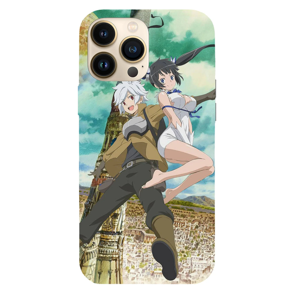 Husa telefon compatibila cu Apple iPhone 15 Pro, Viceversa, model Bell and Hestia Danmachi, Silicon, TPU - Viceversa