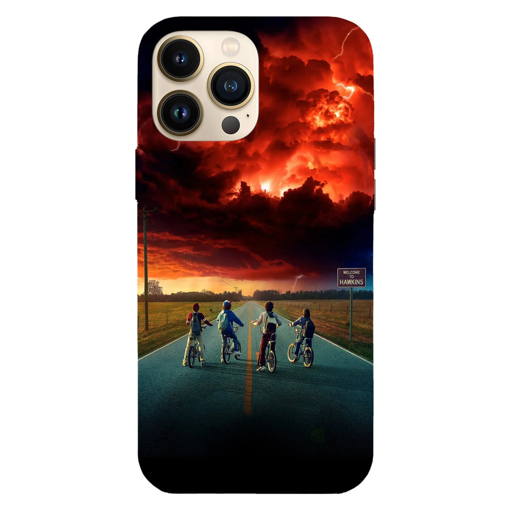 Husa telefon compatibila cu Apple iPhone 15, Viceversa, model Upside Down Stranger Things, Silicon, TPU - Viceversa