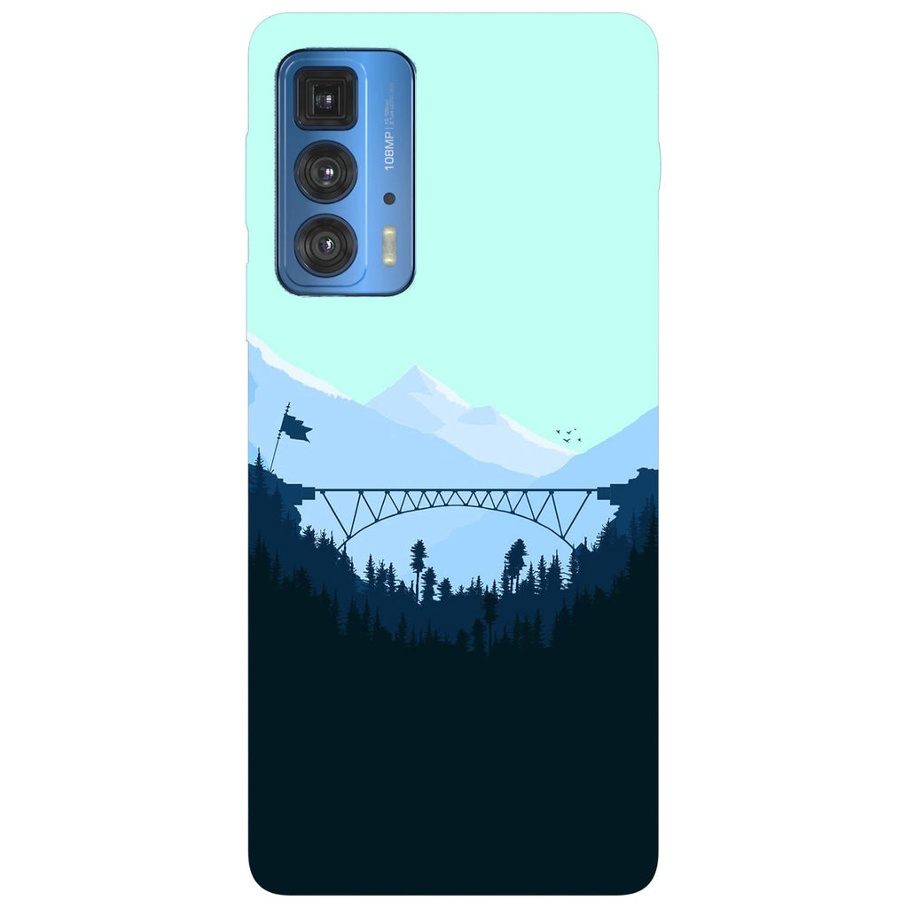 Husă din silicon Motorola Edge 20 Lite cu Mountain bridge