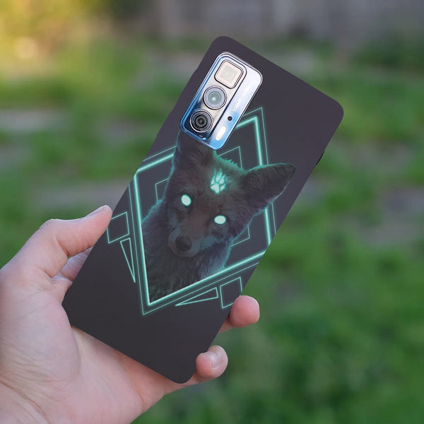 Husă din silicon Motorola Edge 20 Pro cu Neon fox