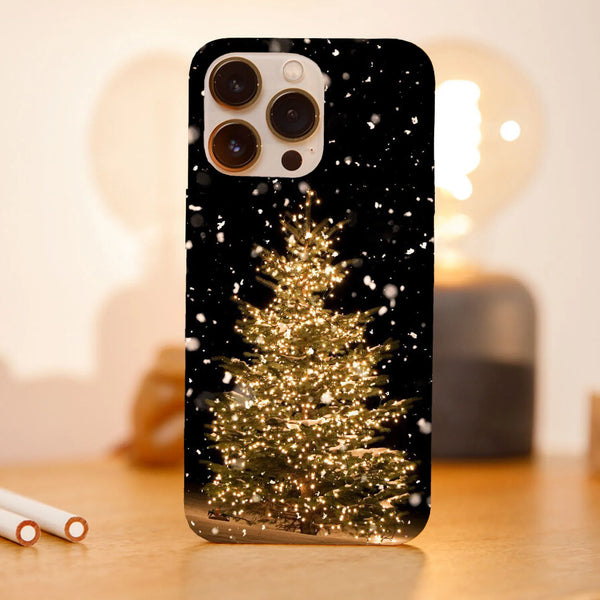 Husa Craciun compatibila cu Apple iPhone 15 Pro Max model Yellow Christmas Lights, Silicon, TPU, Viceversa - Viceversa