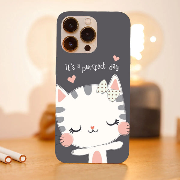 Husa compatibila cu Apple iPhone 15 Pro Max model It's a purrfect day, Silicon, TPU, Viceversa - Viceversa