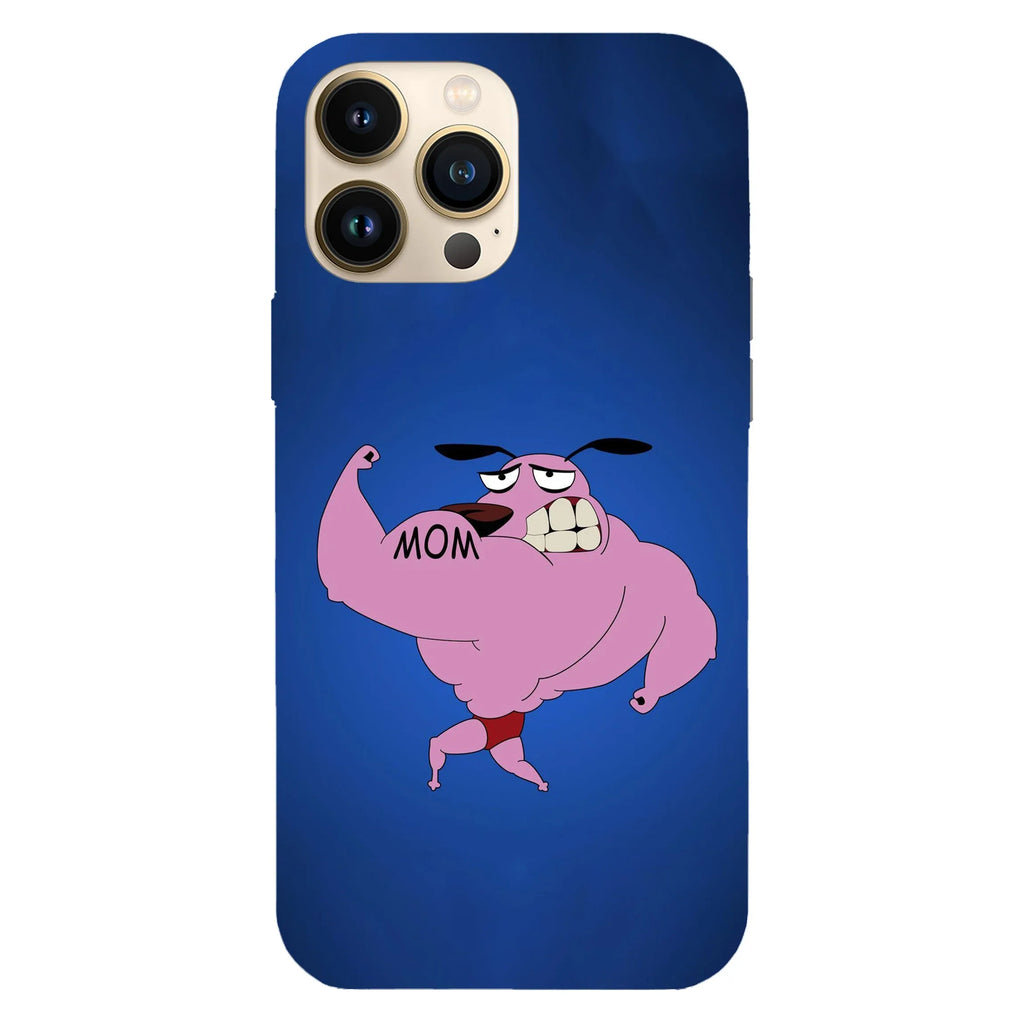 Husa compatibila cu Apple iPhone 15 Plus, Viceversa, model Buffed Courage the cowardly dog , Silicon, TPU - Viceversa