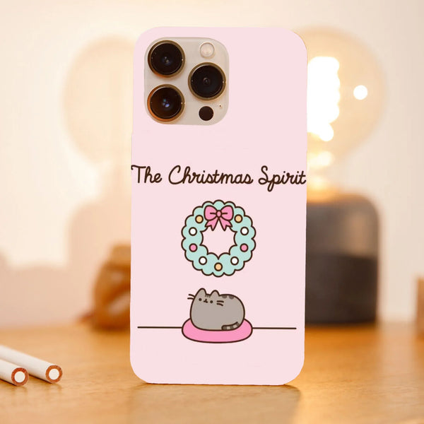 Husa Craciun compatibila cu Apple iPhone 15 Plus model The Christmas spirit Kawaii Pusheen, Silicon, TPU, Viceversa - Viceversa