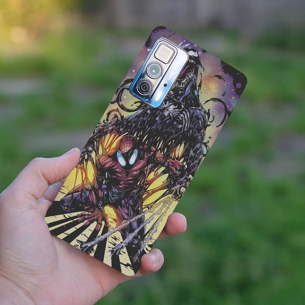 Husă din silicon Motorola G51 cu Venom vs spiderman