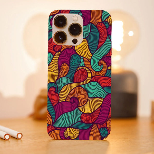 Husa compatibila cu Apple iPhone 15 Pro model Psychedelic vectors, Silicon, TPU, Viceversa - Viceversa