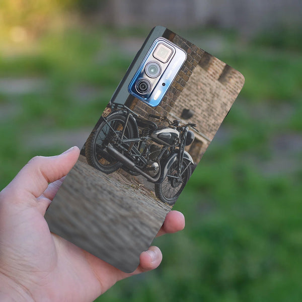 Husă din silicon Motorola G71 5G cu 71 5g retro motorbike