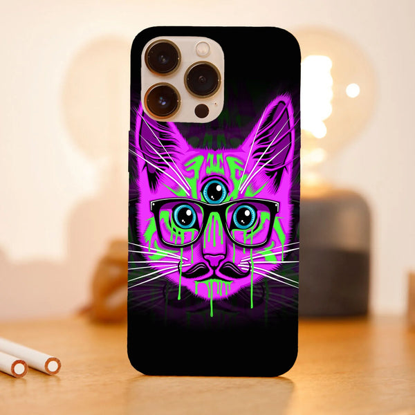 Husa compatibila cu Apple iPhone 15 Plus model Tripping cat, Silicon, TPU, Viceversa - Viceversa
