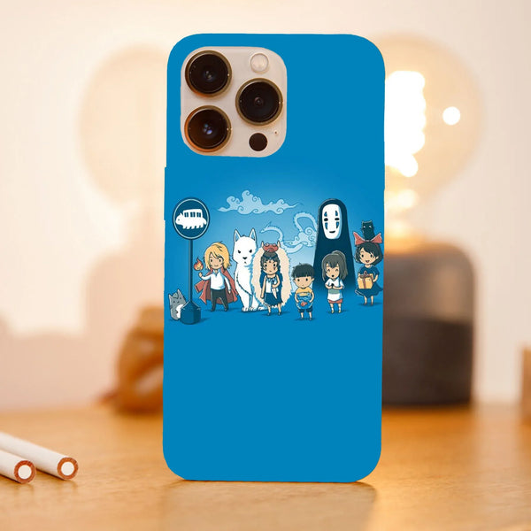 Husa compatibila cu Apple iPhone 15 Pro model Totoro, Mononoke and Ponyo Studio Ghibli, Silicon, TPU, Viceversa - Viceversa