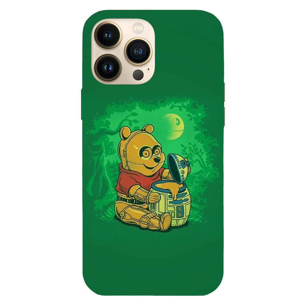 Husa compatibila cu Apple iPhone 15, Viceversa, model Winnie the Pooh Star wars edition , Silicon, TPU - Viceversa